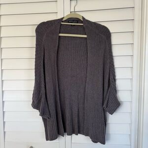 Barefoot Dreams CozyChic Lite Circle Cardigan Gray-Blue S/M – Ultra Soft Sweater